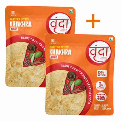 Lauva Vrunda Achari (Pickle) Khakhra - 800 Grams (2x400) | Ready to Eat Snacks Lauva Vrunda Achari (Pickle) Khakhra - 800 Grams (2x400) | Ready to Eat Snacks