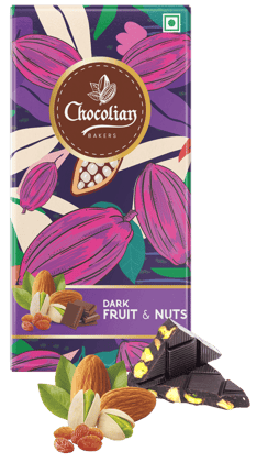 Chocolian Bakers Fruit & Nut Dark Chocolate Bar | 100% Veg | Eggless | Chocolian Bakers Fruit & Nut Dark Chocolate Bar | 100% Veg | Eggless |
