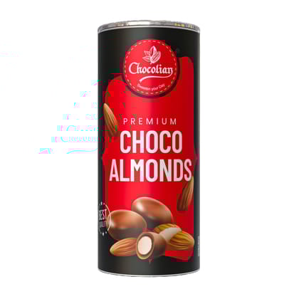 Chocolian Bakers Premium Chocolate Flavor Coated Dried Fruit Almond Nuts Tin Gift Pack Enhance Test Sweet Crispy Coting