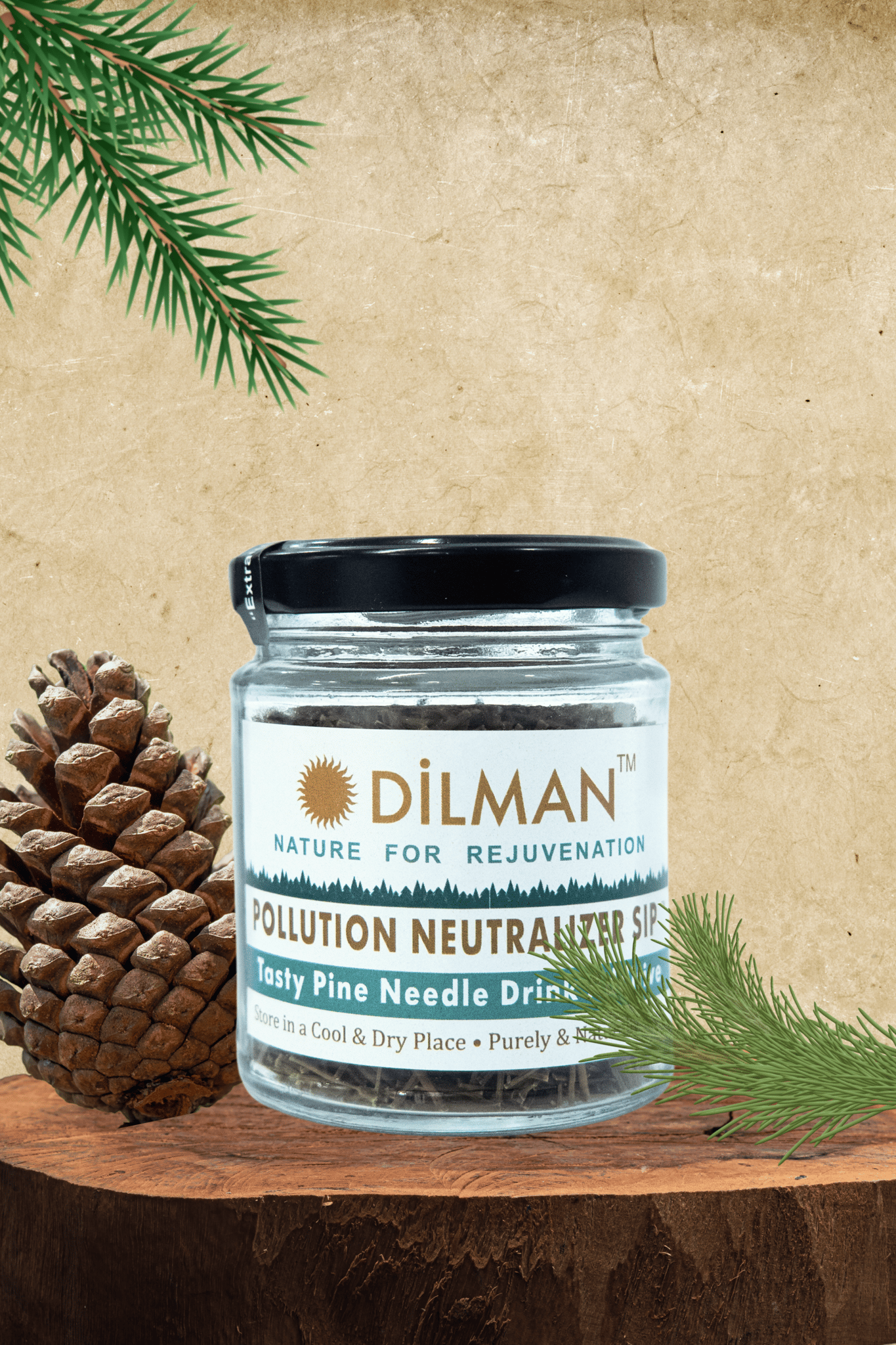 Dilman Pure Pine Needle Drink - Natural Pollution Neutralizer for Rejuvenation