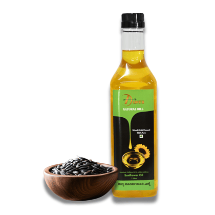 Advith Natural Oils Wood Cold Pressed 100% Pure Sunflower Oil, 1 Liter Advith Natural Oils Wood Cold Pressed 100% Pure Sunflower Oil, 1 Liter