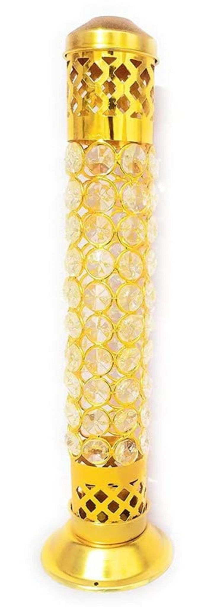 Metal with Crystal Beaded Incense/Agarbatti Stick Holder