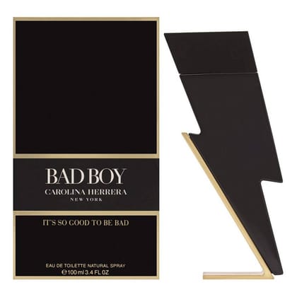 Carolina Herrera Bad Boy Black For Men Eau De Toilette 100ml – Bold, Intense Perfume for Men | Long-Lasting Luxury Fragrance