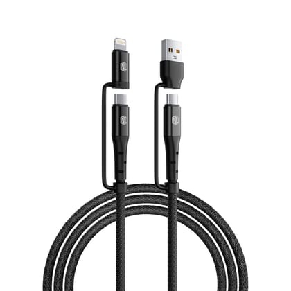 Blaze Quad 100W 4 in 1 Cable (USB-A to Type-C to Type-C to Type-L) Blaze Quad 100W 4 in 1 Cable (USB-A to Type-C to Type-C to Type-L)