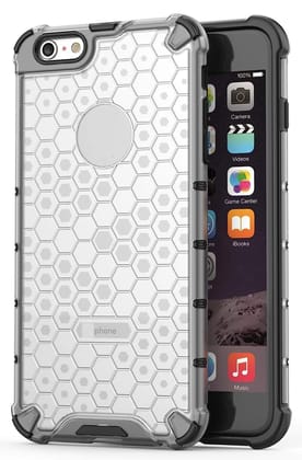 Faircost for iPhone 6 Hybrid Shockproof Back Cover Hard Outside Soft Sides- (Polycabonate::Transparent)