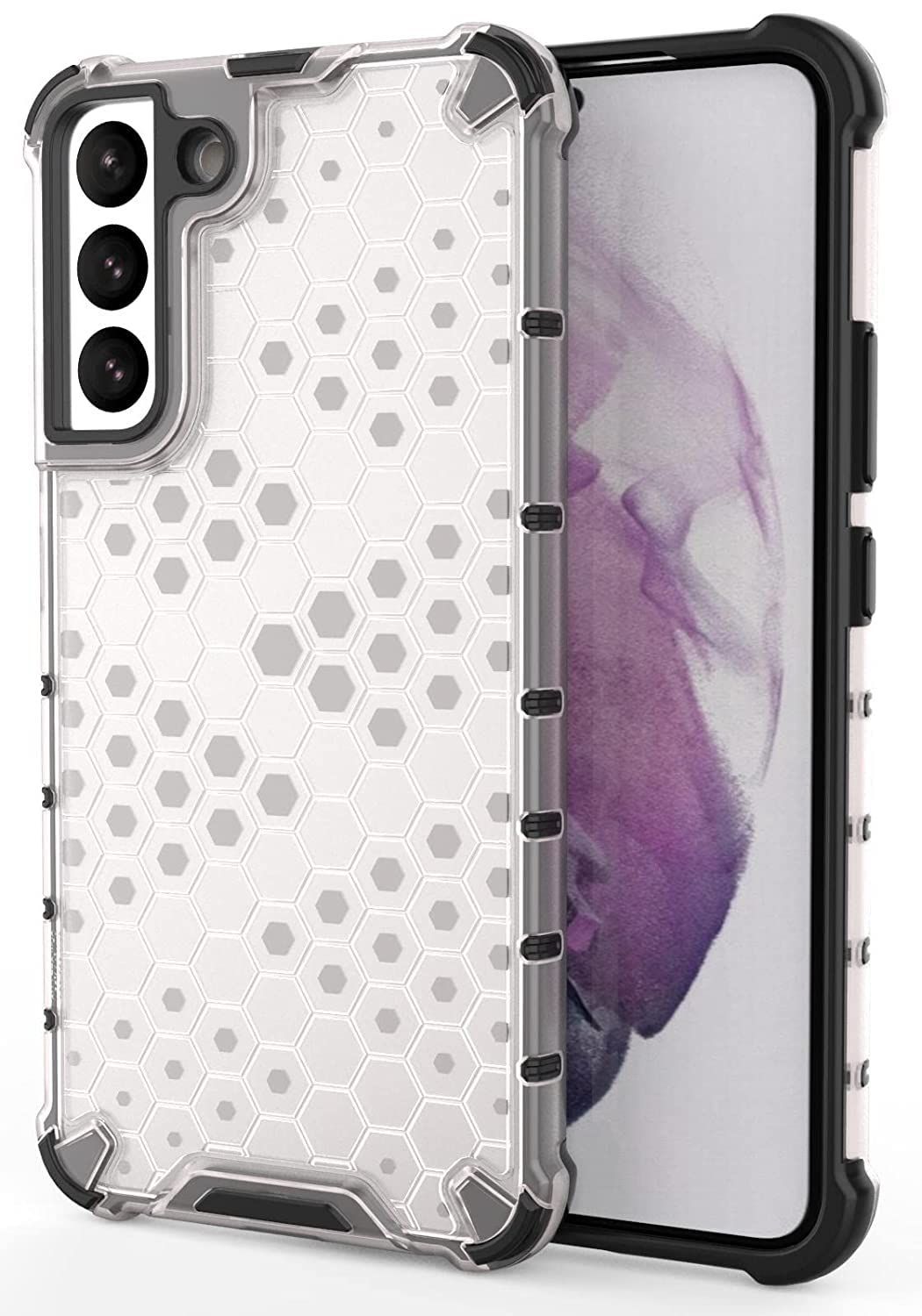 Faircost Hybrid Shockproof Back Cover for Samsung Galaxy S22 Plus 5G Hard Outside Soft Inside- (Polycabonate::Transparent)