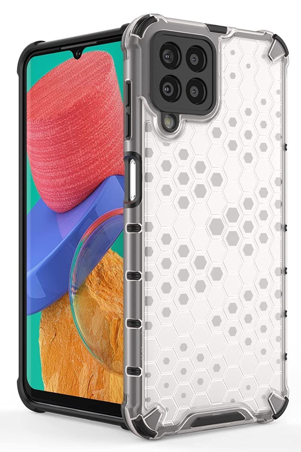 Faircost Hybrid Shockproof Back Cover for Samsung Galaxy A53 5G Hard Outside Soft Inside- (Polycabonate::Transparent)