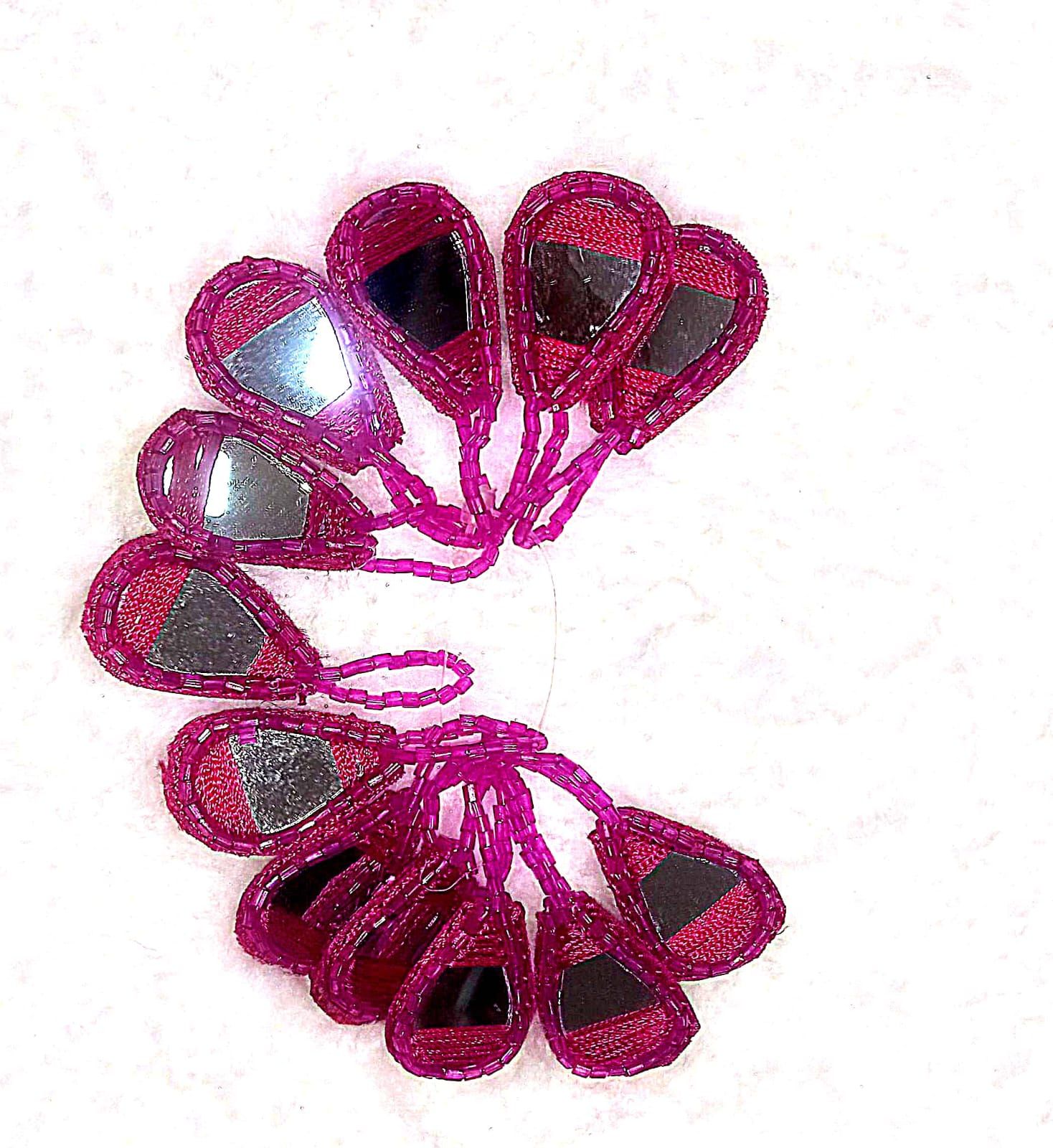 saree pallu mirror hangings 12pcs and lace hangings and blouse hangings