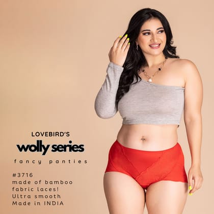 P3716 Bamboo Fabric Lacy Soft & Comfortable Panty