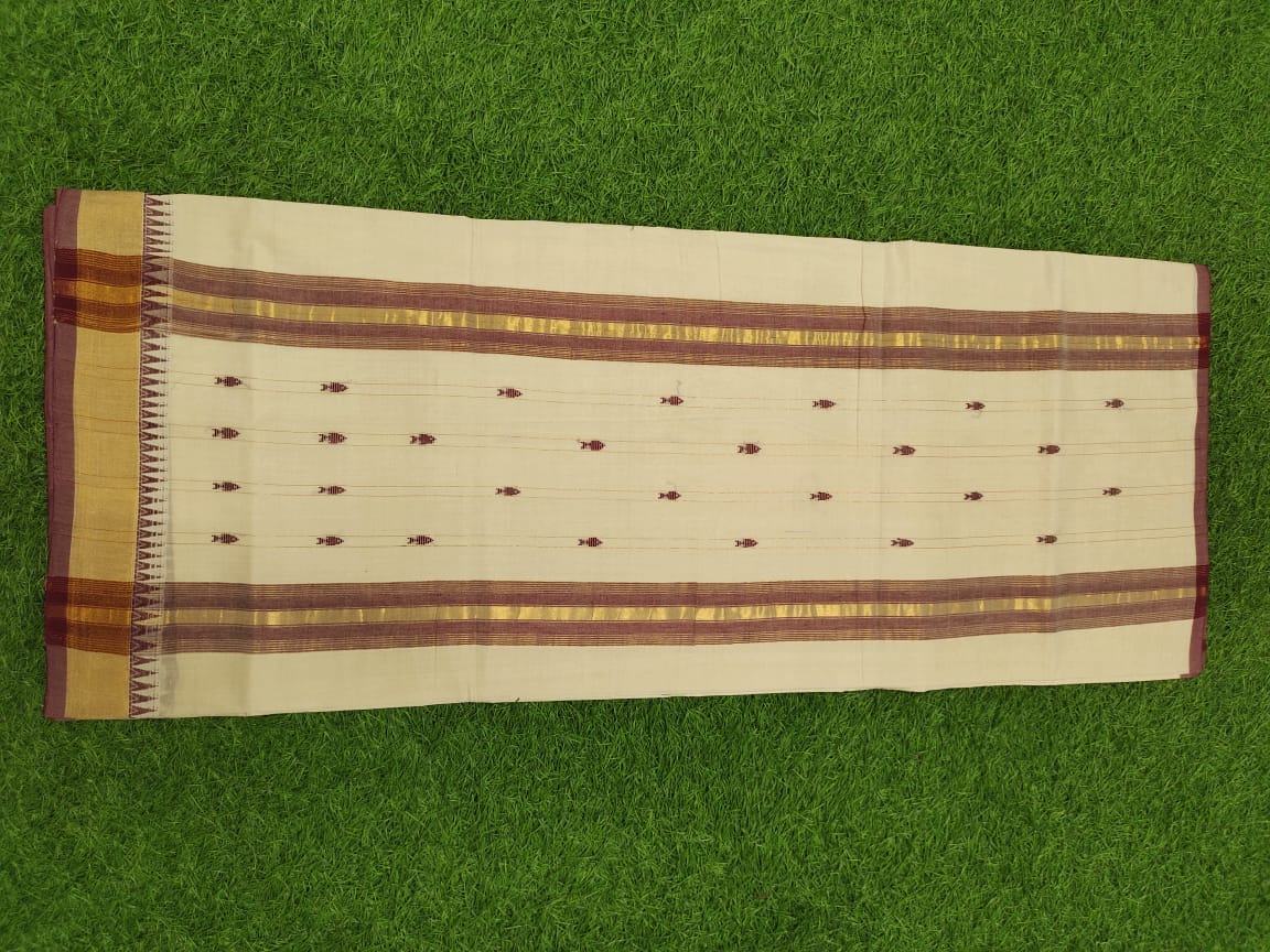 ADIVARAPUPETA FISH BUTTA COTTON SAREE
