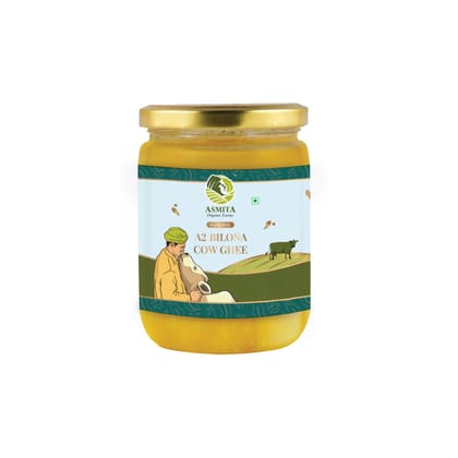 Asmita Organic Farms Bilona Cow Ghee 500ml 100% Pure Desi Ghee A2 Cow Ghee for Cooking, Skin & Hair Care Natural & Immunity-Boosting Healthy Ghee Made with Traditional Bilona Method Asmita Organic Farms Bilona Cow Ghee 500ml 100% Pure Desi Ghee A2 Cow Ghee for Cooking, Skin & Hair Care Natural & Immunity-Boosting Healthy Ghee Made with Traditional Bilona Method