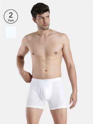 French Connection Regal Oxford,Men's Long Trunks Pack of 2-White French Connection Regal Oxford,Men's Long Trunks Pack of 2-White
