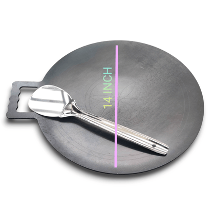 Nakshathra - 14 inch tawa for catering, pure iron tawa / dosa, roti tawa - CONCAVE MODEL - 14 inch diameter,, FOR CATERING