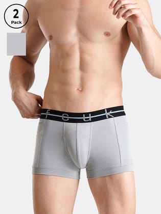 FCUK GLO Park Royal,Men's Solid Trunks Pack of 2-Green FCUK GLO Park Royal,Men's Solid Trunks Pack of 2-Green