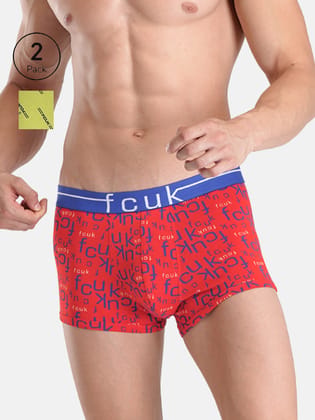 FCUK Flex Tottenham, Men's Printed Trunks Pack of 2-Black FCUK Flex Tottenham, Men's Printed Trunks Pack of 2-Black