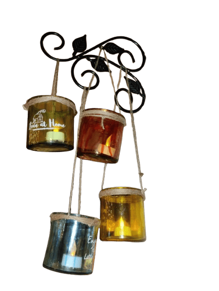 Rustic Hanging Tea Light Lanterns