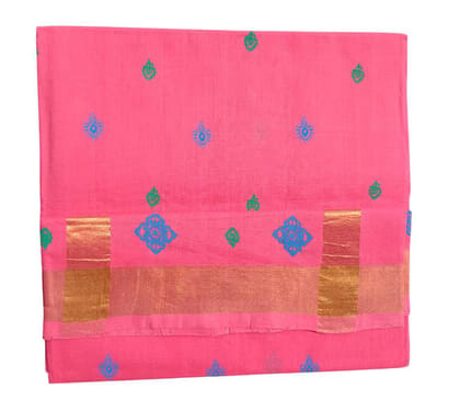 Buy Pink Saree With Blue And Green Floral Print Online At Best Price In India Buy Pink Saree With Blue And Green Floral Print Online At Best Price In India