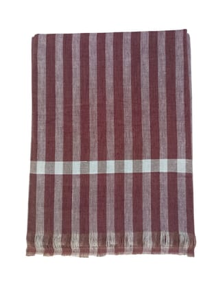 Unisex Handloom Cotton Towel - Brown and White Stripes Unisex Handloom Cotton Towel - Brown and White Stripes