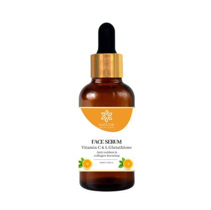 NATUUR - Vitamin C Face Serum - 50ml | Antioxidant and Collagen Boosting | Brightening and Firming Serum | With Hyaluronic Acid for Youthful and Glowing Skin NATUUR - Vitamin C Face Serum - 50ml | Antioxidant and Collagen Boosting | Brightening and Firming Serum | With Hyaluronic Acid for Youthful and Glowing Skin