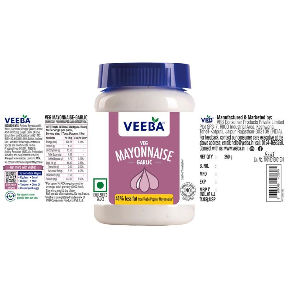 Veg Mayonnaise- Garlic