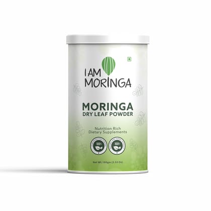 I AM Moringa |Pure Moringa Leaf Powder- 100gm | Natural, Dietary Supplements, and Additive-Free Superfood for a Vitamin-Rich Diet I AM Moringa |Pure Moringa Leaf Powder- 100gm | Natural, Dietary Supplements, and Additive-Free Superfood for a Vitamin-Rich Diet