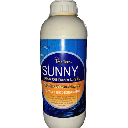 Tree Tech Sunny Fish Oil Rosin Liquid - Effective Against Sucking Pests, 100% Biodegradable, for Cotton, Orange, Chillies, Tomatoes, Cucumbers, Cereals, Pulses, Sugarcane, Pomegranates, Floricultural and Horticultural Crops