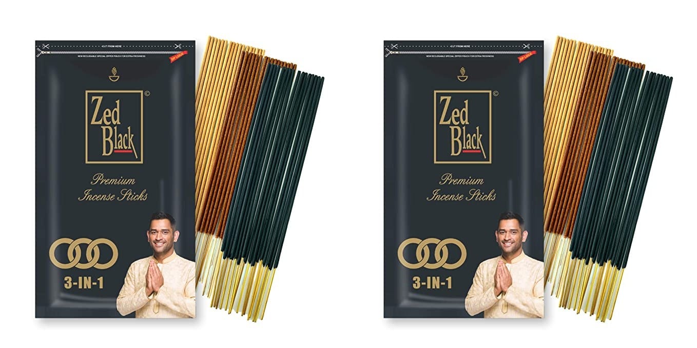 Zed Black Premium Incense Sticks 3-IN-1, Pack of 2