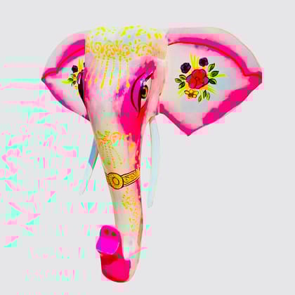 WOODEN ELEPHANT HEAD