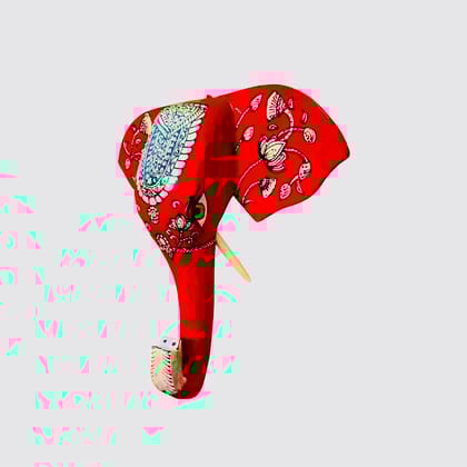 WOODEN ELEPHANT HEAD WALL HANGING