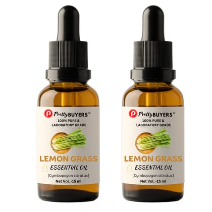 PrettyBUYERS's Lemongrass Essential Oil 15 ML | Premium Therapeutic Grade (Pack Of 2)