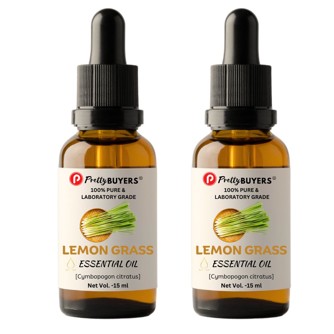 PrettyBUYERS's Lemongrass Essential Oil 15 ML | Premium Therapeutic Grade (Pack Of 2)
