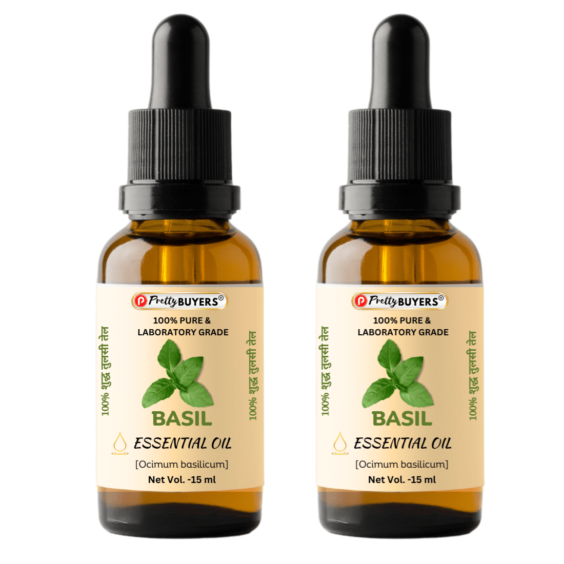 PrettyBUYERS Basil Essential Oil | Tulsi Oil 15 ML (Pack Of 2)