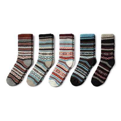 Sockscarving Pack of 5 Calf Length Socks, Multicolor Edition, Made With Durable & Breathable Cotton, Free Size, Suitable for all Season, Soft & Breathable, Daily Use Sockscarving Pack of 5 Calf Length Socks, Multicolor Edition, Made With Durable & Breathable Cotton, Free Size, Suitable for all Season, Soft & Breathable, Daily Use