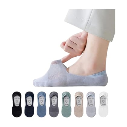 Sockscarving Pack of 8 Unisex No-Slip No-Show Edition Cotton Socks - Soft Fabric, Solid Pattern, Different Colors, Low-Cut, Comfort for Men and Women Sockscarving Pack of 8 Unisex No-Slip No-Show Edition Cotton Socks - Soft Fabric, Solid Pattern, Different Colors, Low-Cut, Comfort for Men and Women
