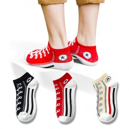 Socks Carving Pack of 3 Multicolour Unisex Ankle Length Socks, Made With Durable & Breathable Cotton, Free Size, Urban Shoe Edition, Suitable for all Season, Soft & Breathable, Daily Use Socks Carving Pack of 3 Multicolour Unisex Ankle Length Socks, Made With Durable & Breathable Cotton, Free Size, Urban Shoe Edition, Suitable for all Season, Soft & Breathable, Daily Use