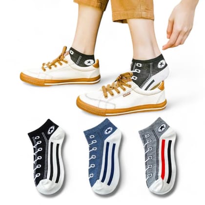 Socks Carving Pack of 3 Multicolour Unisex Ankle Length Socks, Made With Durable & Breathable Cotton, Free Size, Urban Shoe Edition, Suitable for all Season, Soft & Breathable, Daily Use Socks Carving Pack of 3 Multicolour Unisex Ankle Length Socks, Made With Durable & Breathable Cotton, Free Size, Urban Shoe Edition, Suitable for all Season, Soft & Breathable, Daily Use