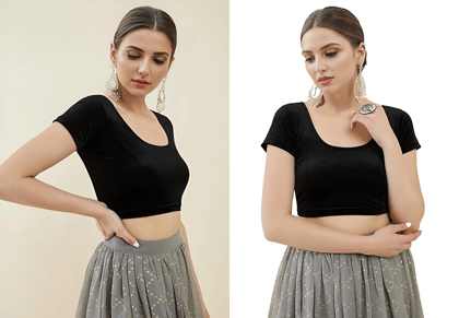 Black Velvet Short Sleeve Blouse with Round Neck for Women Pack of 2 Black Velvet Short Sleeve Blouse with Round Neck for Women Pack of 2