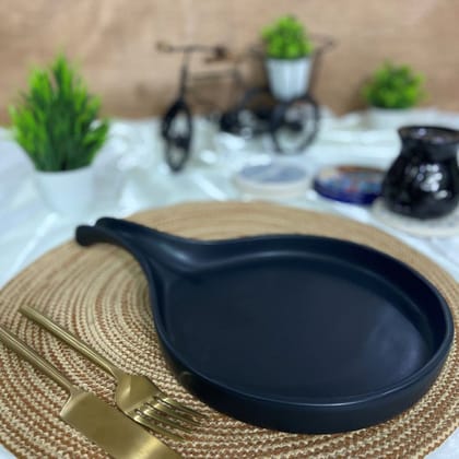 Ceramic Dining Chic Matte Black Ceramic Pizza Platter Ceramic Dining Chic Matte Black Ceramic Pizza Platter