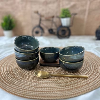 Ceramic Dining Emerald Green Glazed 100ml Dip Bowls Set of 6 || Ketchup Bowls || Sauce Bowls || Chutney Bowls Ceramic Dining Emerald Green Glazed 100ml Dip Bowls Set of 6 || Ketchup Bowls || Sauce Bowls || Chutney Bowls