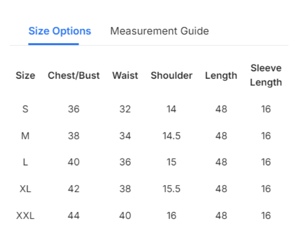 Size Guide