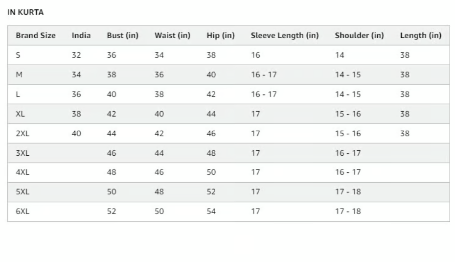 Size Guide