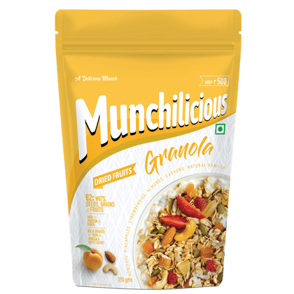 Munchilicious Granola Dried Fruits - 350gm Munchilicious Granola Dried Fruits - 350gm