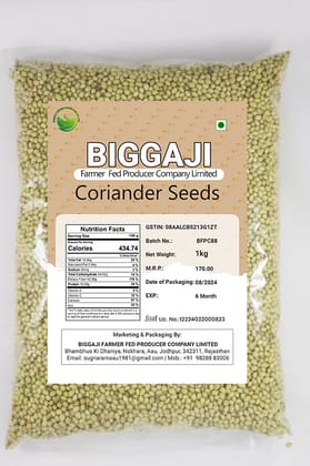 BIGGAJI FARMER FED PRODUCER COMPANY LIMITED CORIANDER SEEDS