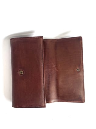 Women's Hand Made Brown Clutch