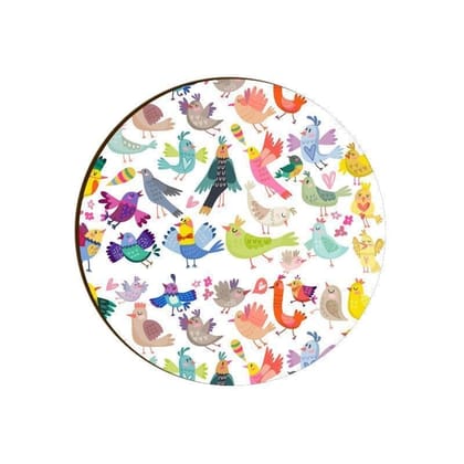 Bird Brained Round Coaster
