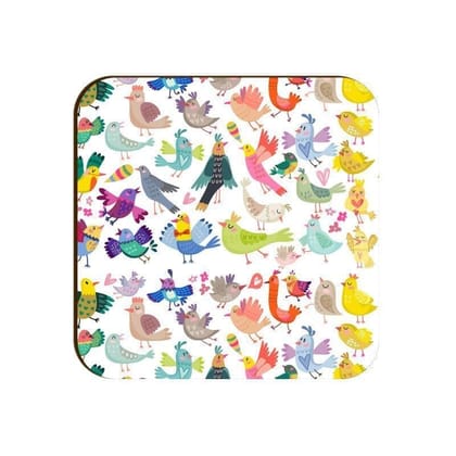 Bird Brained Square Coaster
