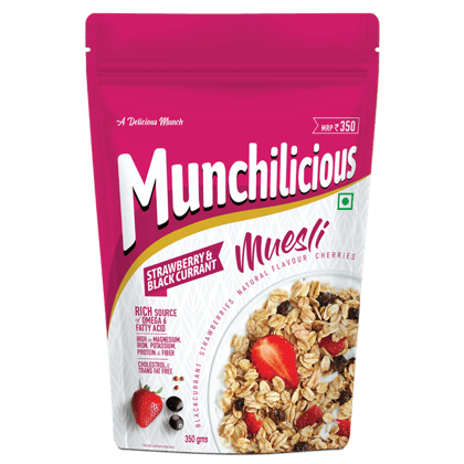 Munchilicious Strawberry & Blackcurrant Muesli Munchilicious Strawberry & Blackcurrant Muesli