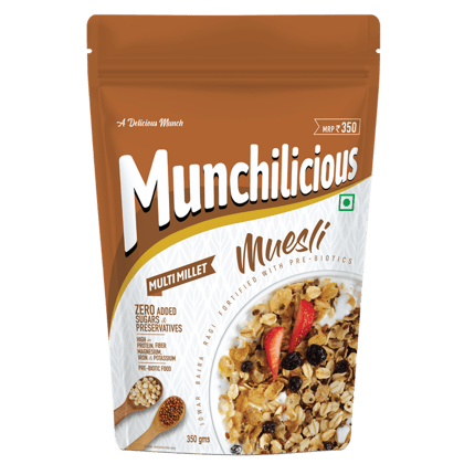 Munchilicious Muesli Multi Millet - 350gm Munchilicious Muesli Multi Millet - 350gm