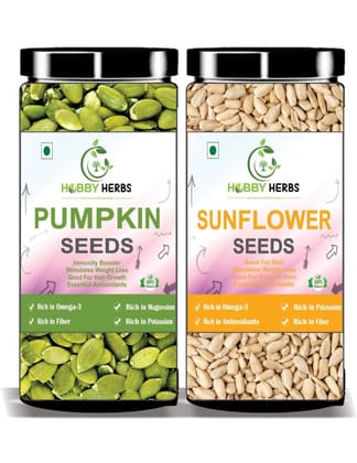 Pumpkin and Sunflower Seeds Combo - Immunity Booster, Weight Loss, Antioxidants, Omega-3, Fiber, Magnesium, Potassium Pumpkin and Sunflower Seeds Combo - Immunity Booster, Weight Loss, Antioxidants, Omega-3, Fiber, Magnesium, Potassium