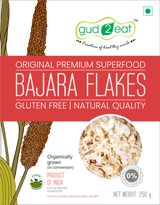 Bajara Flakes - Gluten-Free- Natural Superfood - High in Fiber and Protein - Low in Calories - Good for Weight Loss and Diabetes - Vegan and Gluten-Free - 250g Bajara Flakes - Gluten-Free- Natural Superfood - High in Fiber and Protein - Low in Calories - Good for Weight Loss and Diabetes - Vegan and Gluten-Free - 250g